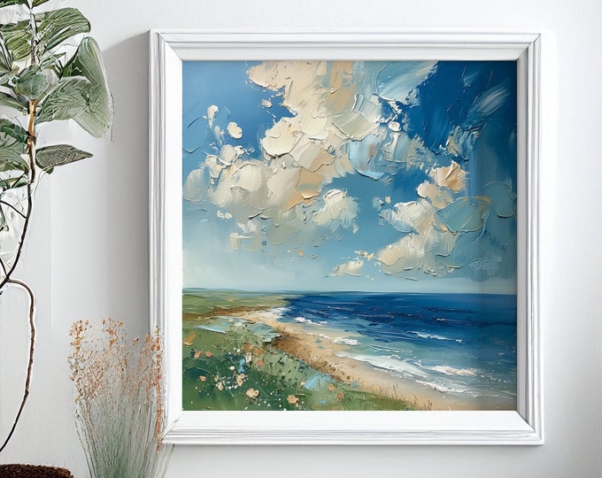 Oil Painting of Ireland, Donegal Landscape Print, Art Prints Donegal Ireland, Irish Landscape Prints, Abstract Oil Painting, Digital print