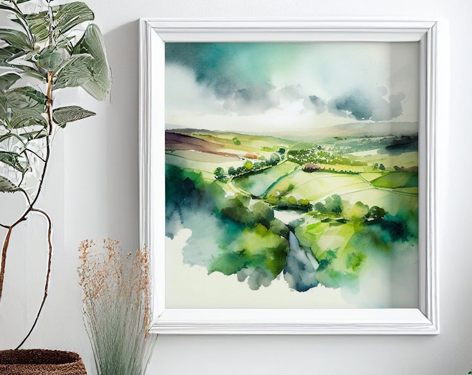 Abstract Landscape of the English Countryside - South Down National Park