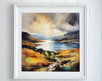 Scottish Highlands Painting - Landscape Painting of the Scottish Highlands