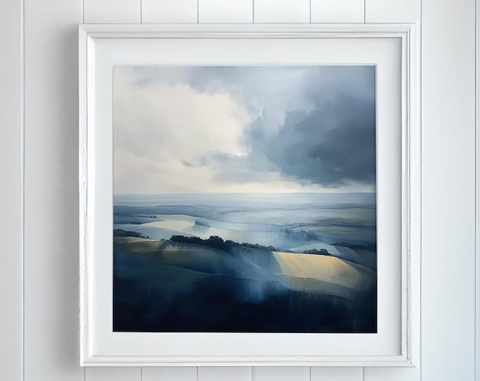 Southdowns Print: Abstract Fine Art Landscape Print