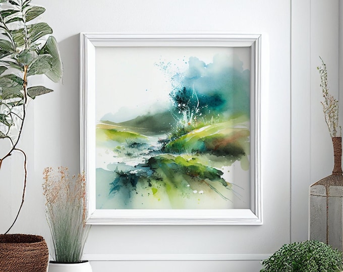 Abstract Landscape of the Scottish Highlands - Scotlands Cairngorms National Park Print