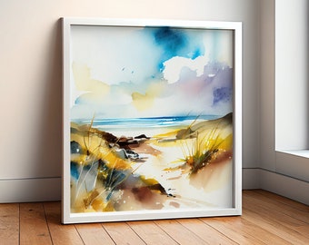 Pembrokeshire Beach Abstract Landscape Seascape Print of the Welsh Coastline