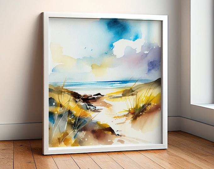 Pembrokeshire Beach Abstract Landscape Seascape Print of the Welsh Coastline