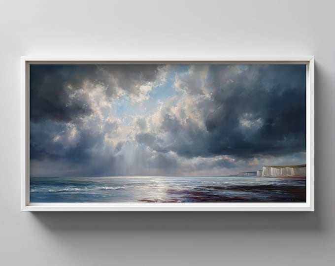Southdowns Landscape Painting:  Abstract Print of the Southdowns in Sussex
