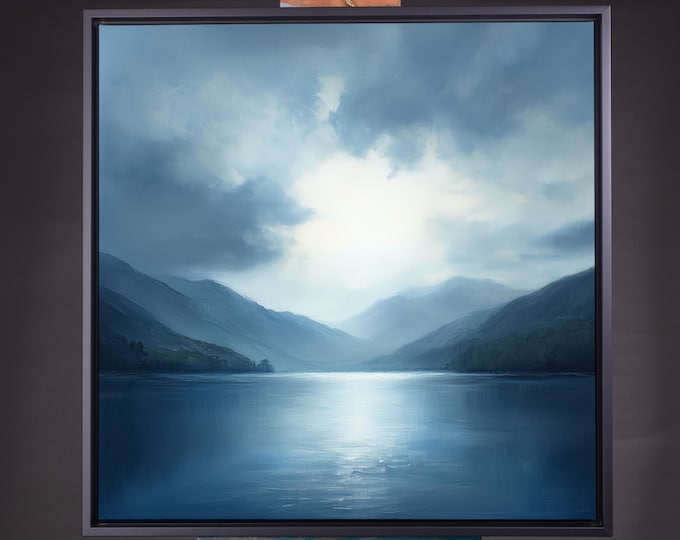Derwent Water Abstract Landscape Painting of the Lake District - High Quality Large Fine Art Prints and Canvases