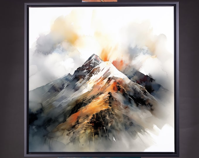 Mount Snowdon Landscape Painting Print, Lake Extra Large Print of Snowdon in  the Snowdonia National Park 3 Peaks Challenge Gift Wall Art