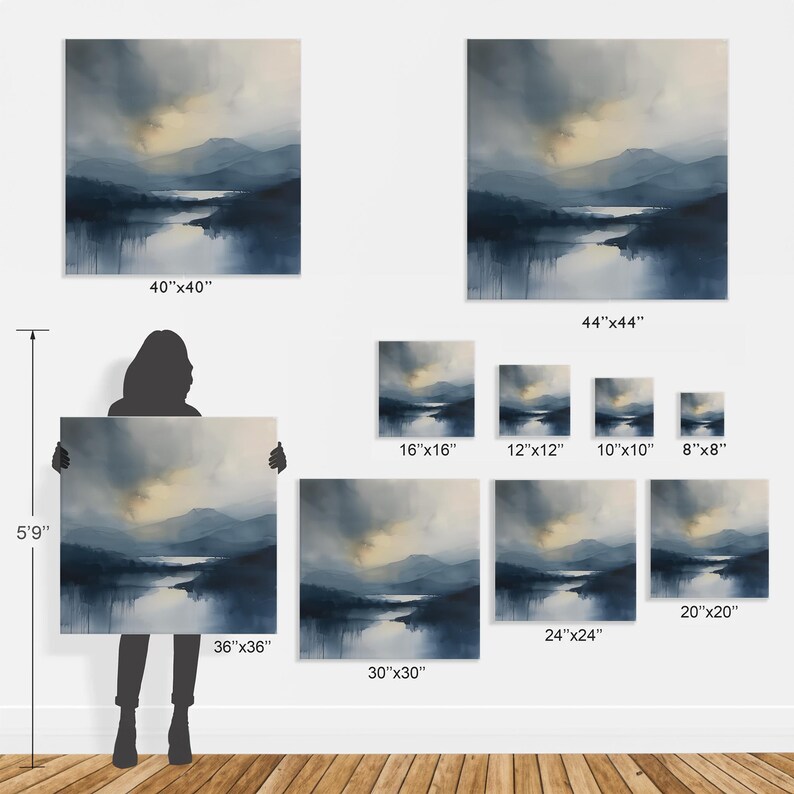 Lake District Watercolour Painting: Abstract Landscape Art Print - Etsy