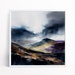 Peak District Abstract Landscape Watercolour Print,  Extra Large Painting, Wall Art