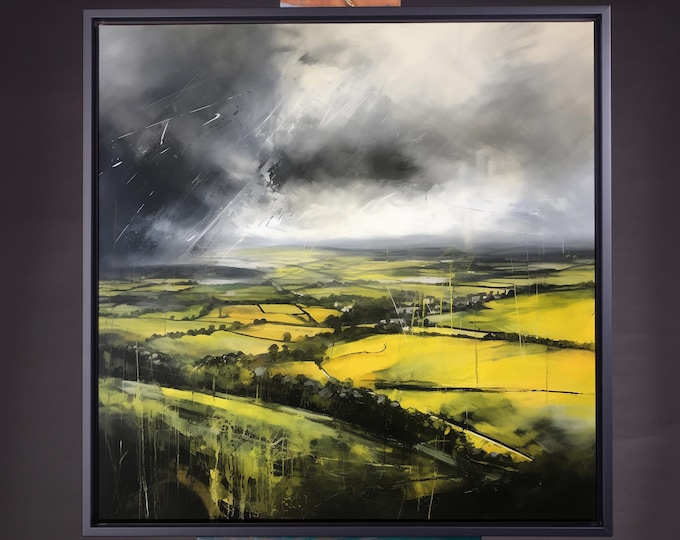 Sussex Abstract Landscape Watercolour Print and Canvas Prints