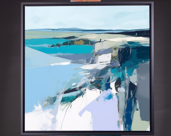 Abstract Landscape Beach Print on Watercolour Paper or Canvas Framed and Unframed