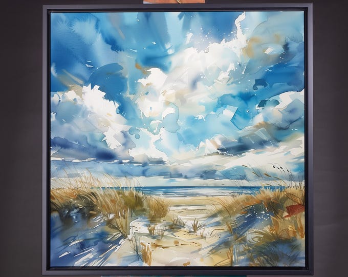 Camber Sands Landscape Print on Canvas or Watercolour Paper
