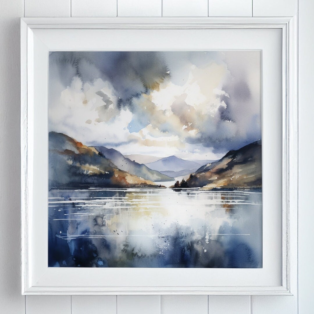 Ullswater Serenade Lake District Abstract Landscape Painting Large Wall