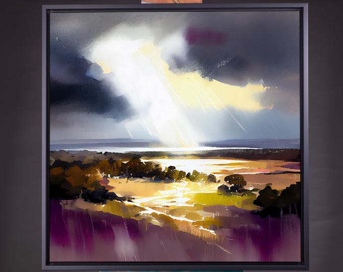 New Forest Landscape Watercolour Print  Landscape Painting Large Landscape painting