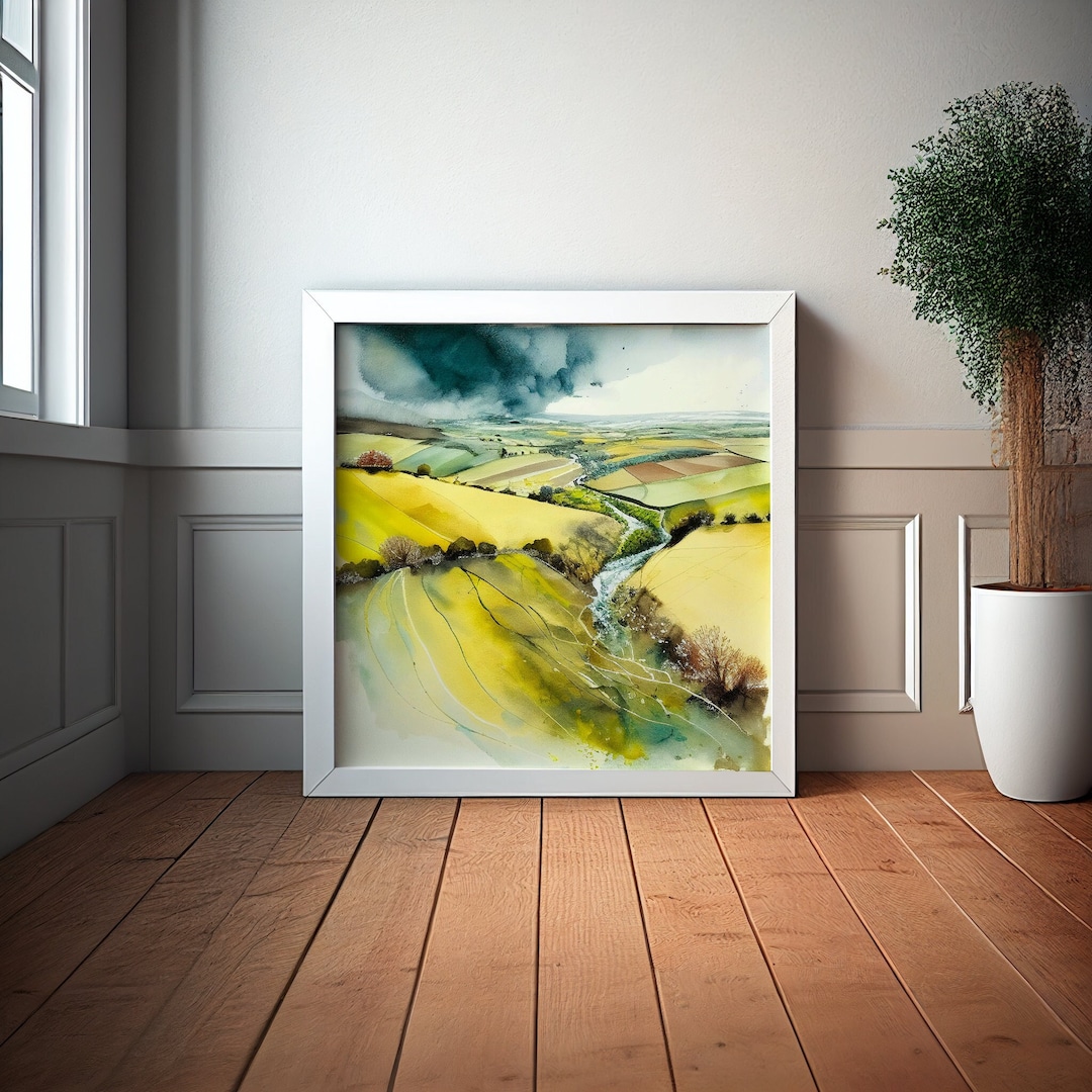 Abstract Landscape of the English Countryside - South Down National ...