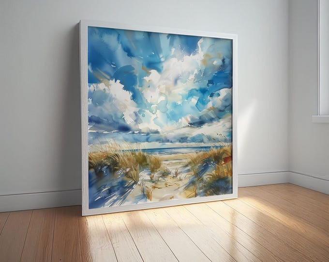 Camber Sands Landscape Print on Canvas or Watercolour Paper