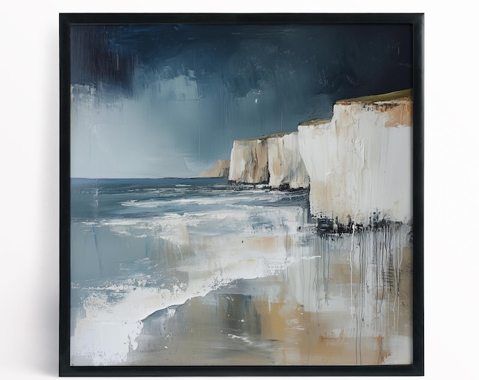 Birling Gap Southdowns Print on Paper or Canvas Abstract Landscape Prints and Canvas Abstract Landscape