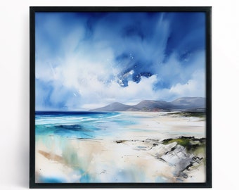 Scottish Landscape Painting of the Luskentyre Sands, Isle of Harris Scotland