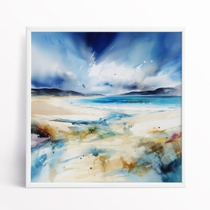 Scottish Landscape Painting of the Luskentyre Sands, Isle of Harris Scotland