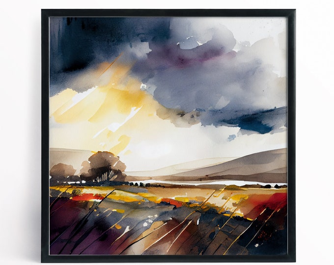 Ribble Valley Abstract Landscape Print of the Ribble Valley in Lancashire