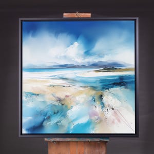 Abstract Scottish Landscape Painting of the Luskentyre Sands, Isle of Harris