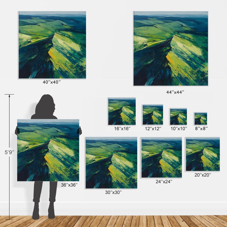Peak District Print - Landscape Watercolour Painting: Abstract Mountain ...