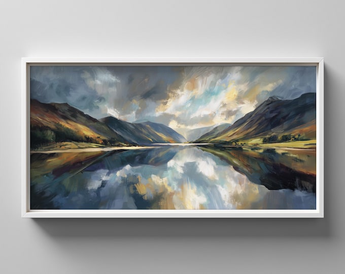 Brothers Water Lake District Print: Abstract Landscape Painting - Rolled Print