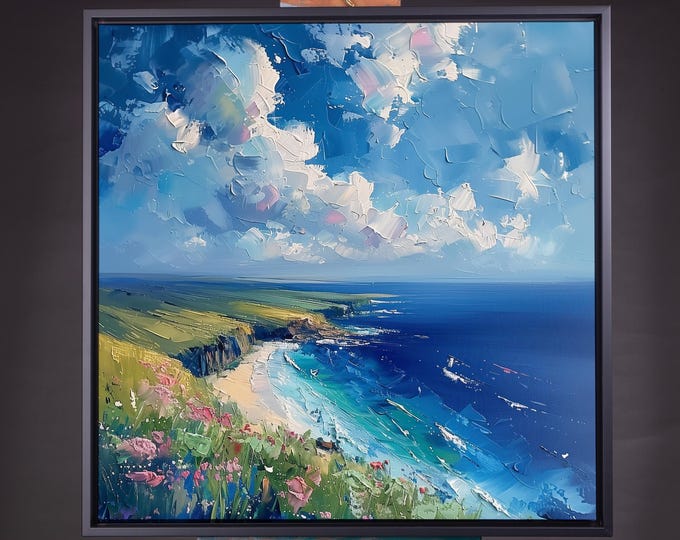 Oil Painting of Ireland, Donegal Landscape Print, Art Prints Donegal Ireland, Irish Landscape Prints, Abstract Oil Painting, Digital print