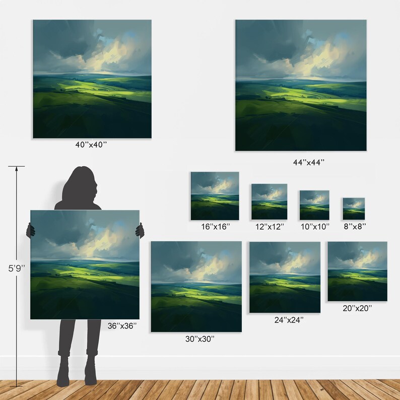 Southdowns National Park Print: Abstract Stormy Landscape Art - Etsy UK