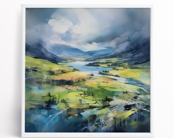 Scottish Highlands Painting - Landscape Painting of the Scottish Highlands