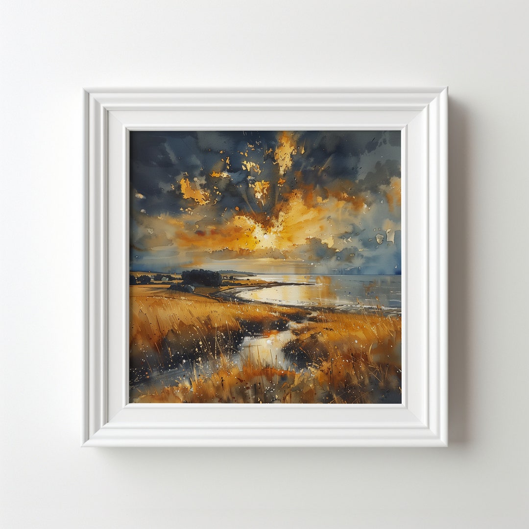 Donegal Coast Watercolor Landscape Art Print - Etsy