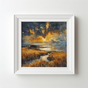 Donegal Coast Watercolor Landscape Art Print