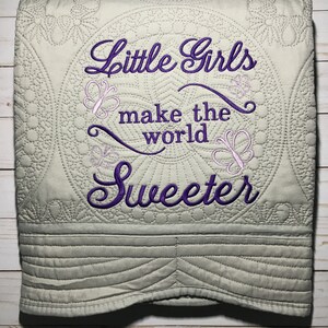 Baby Girl Quilt, Baby girl blanket, Throw Quilt, Heirloom Quilt, Baby Shower Gifts for her, Gifts for Baby girl