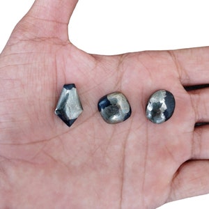 3 Pyrite Sun Crystal fancy Shape Stone Use in Making Gemstone Jewelry , bracelet , ring , Necklace , beads , Cube  Earrings , Sphere , Skull