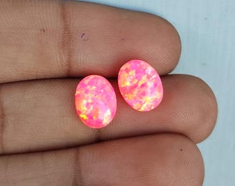 Pink Ethiopian Opal Cabochon : Oval Gemstones, Jewelry Making (9x7mm)