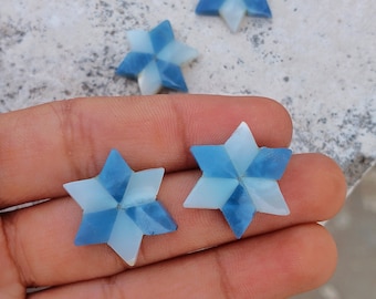 blue and white opal stone star cabochons beads loose gemstone cabs raw use jewelry pendant necklace rings earrings bracelet charms gemstone