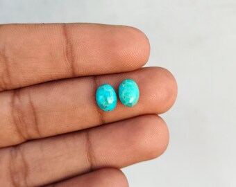 5x7mm Oval 82 pieces Arizona Turquoise Cabochons Calibrated loose Gemstone stones lot cabs