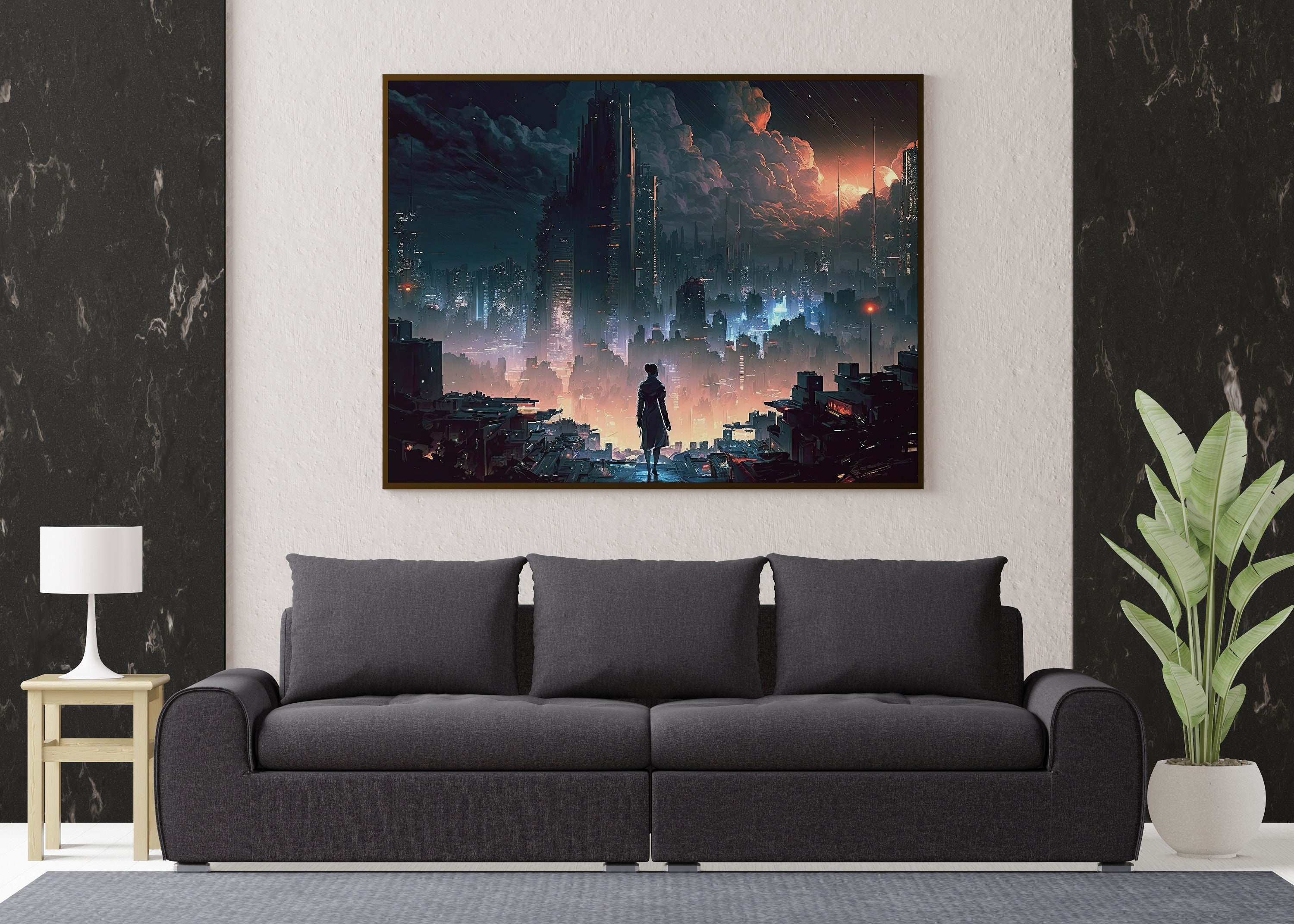 Futuristic Art, Dystopian City, Sci-fi Poster, Apocalypse Print, Wall ...