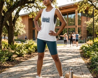 Women's Muscle Tank | Gray Black Motivational | Gym Casual Graphic