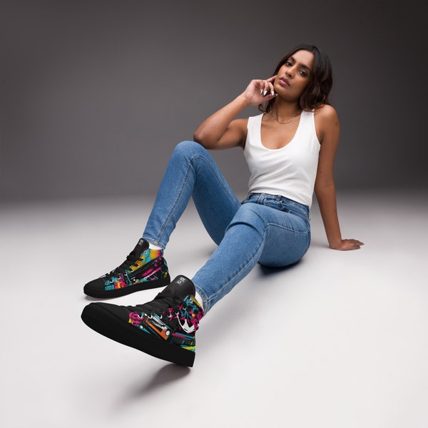 Graffiti fluorescent canvas shoes KF81884