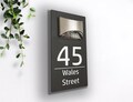 House Number Sign with Solar Light – Custom Door Numbers Sign Plaque