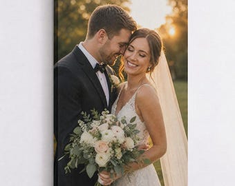 Custom Photo Canvas Print, Personalised Wall Art, Family Wedding Memory Home Decor