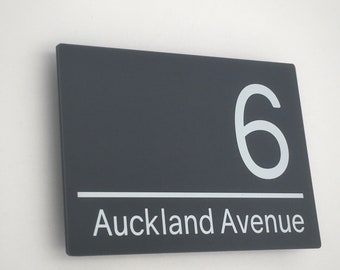 Modern Grey House Number Sign Door Number Plaque