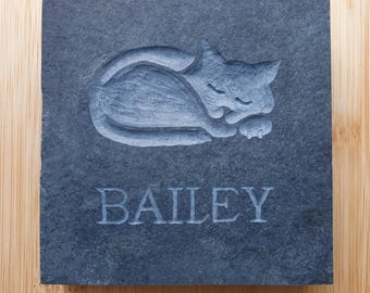 Pet Memorial Gift, Thoughtful Gift, Garden Memorial, Hand Carved Ornament, Personalised Memorial Stone, Your Pet Memorial, Memorial Stone