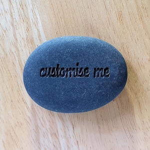 Personalised Rock Gift One Word Phrase Carving Customised Message Stone Hand Carved Thoughtful Gift Wedding Oath Stone Gift Aquarium Sign