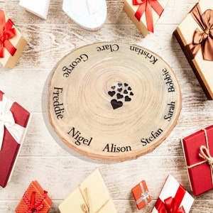 Personalized Large Wood Slice: Rustic Wedding Cake Stand, Table Centerpiece