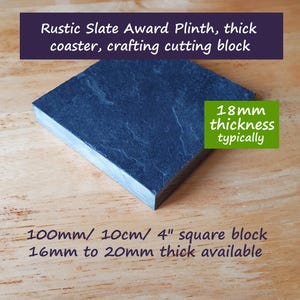 Rustic Slate Block: 4&quot; Square Crafters Plinth, Carving Slate