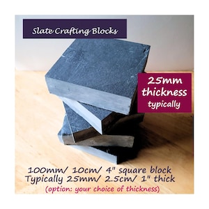 Rustic Slate Block: 4&quot; Square Carving Plinth