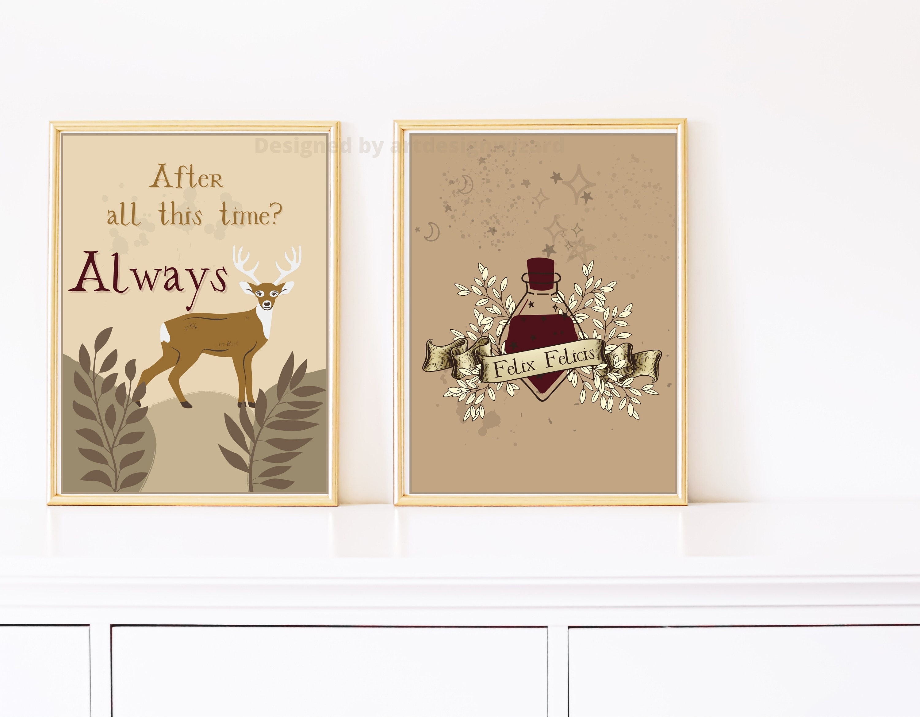 Magic Wizard Print, Wizard Poster, Wizarding Wall Room Decor Prints ...