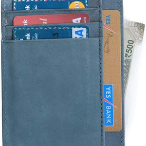 RFID-geschützter Leder-Kreditkartenhalter für Männer Frauen Hunter Echtleder Herren-Kartenhalter Brieftasche