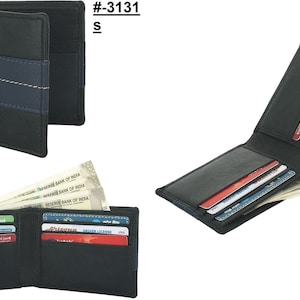 HINTZ Echtleder Herren Geldbörse - Schwarz - Schlanke & Stilvolle Brieftasche für Männer - Perfektes Geschenk für Ihn